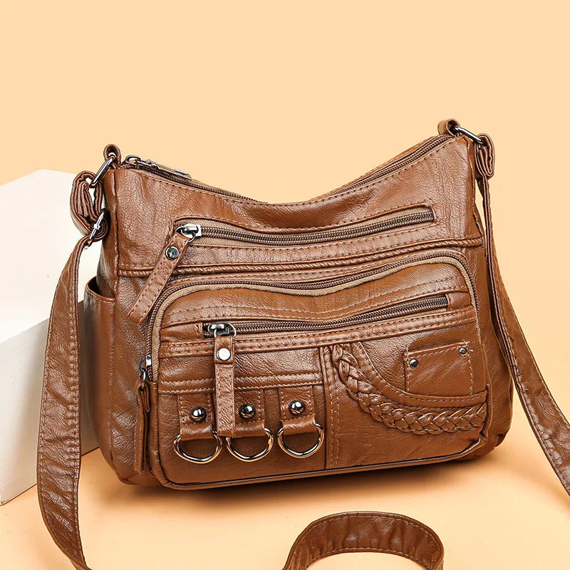 Retro Y2K PU Crossbody Messenger Bag