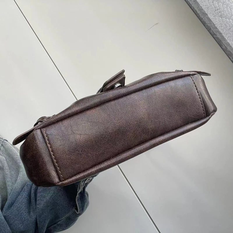 Retro Y2K Mini Leather Shoulder Purse